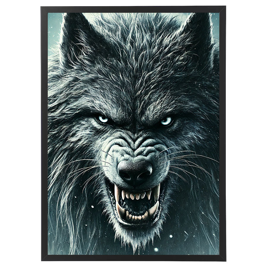 2er Set Wikinger Wandbilder und Wandposter Fenris im Detail