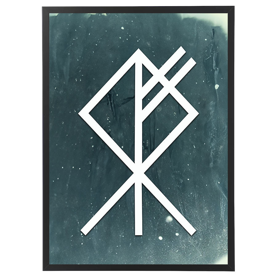 2er Set Wikinger Wandbilder und Wandposter Rune im Detail