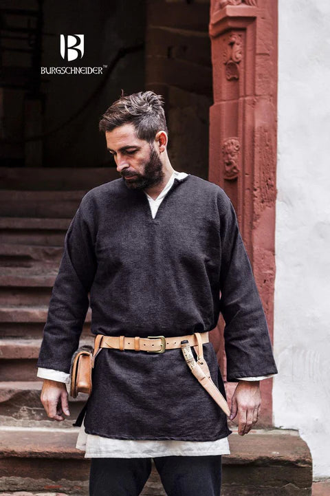 Kurztunika Wikinger Tunika Mittelalter Tunika | Tunika Erik Grau