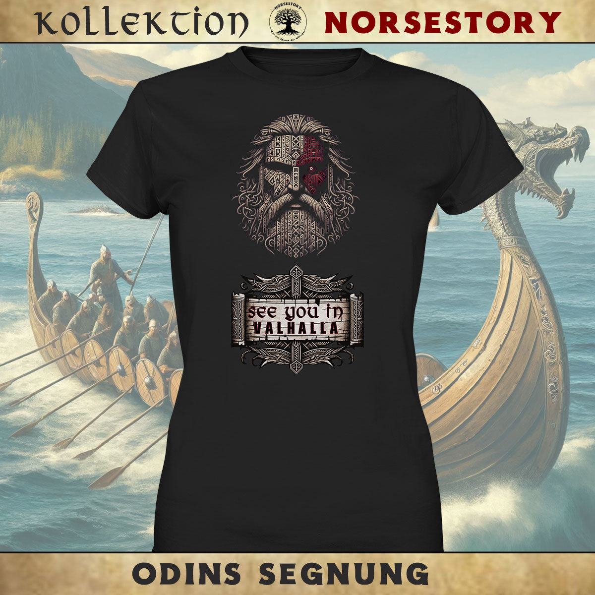 Odin Runen T Shirt Frauen