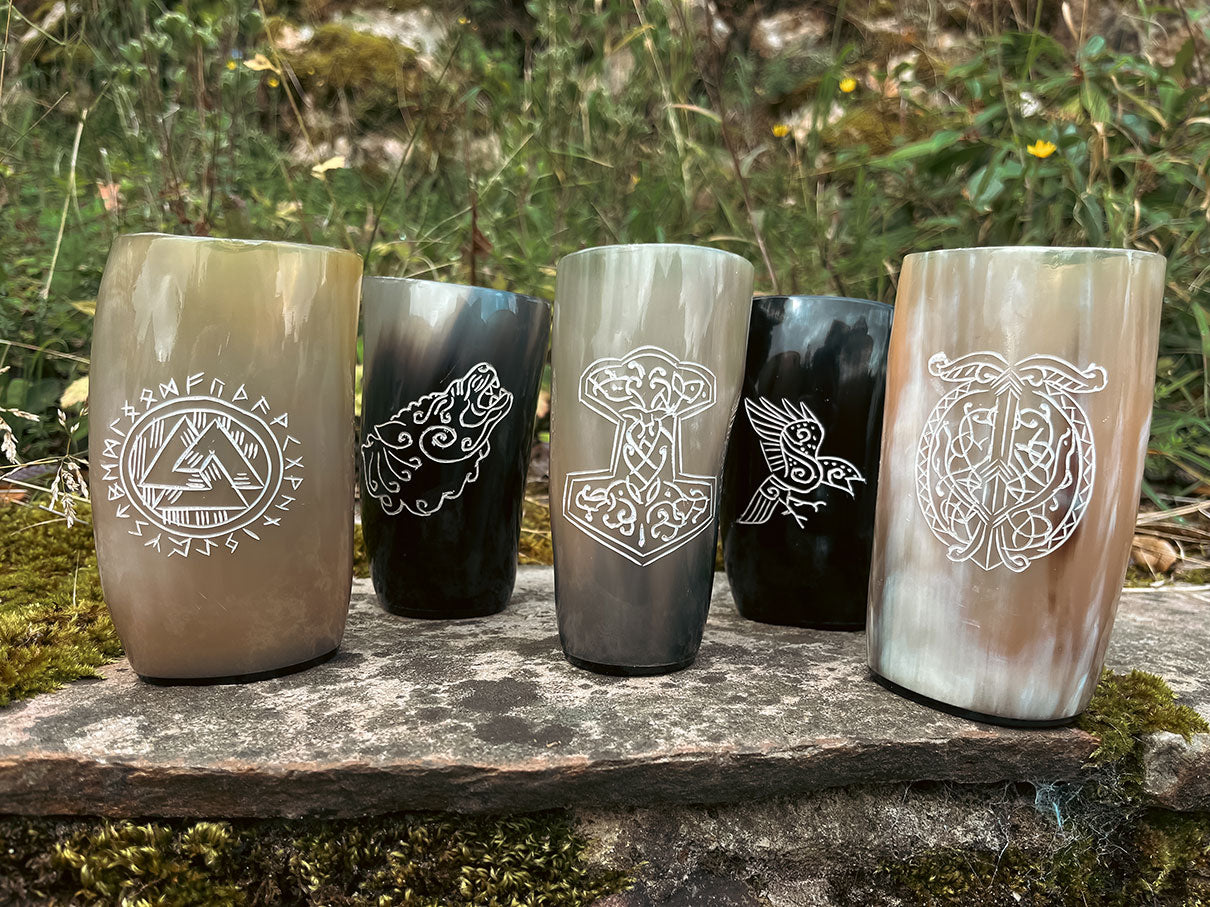 Wikinger Hornbecher 5er Set - 5 Hornbecher