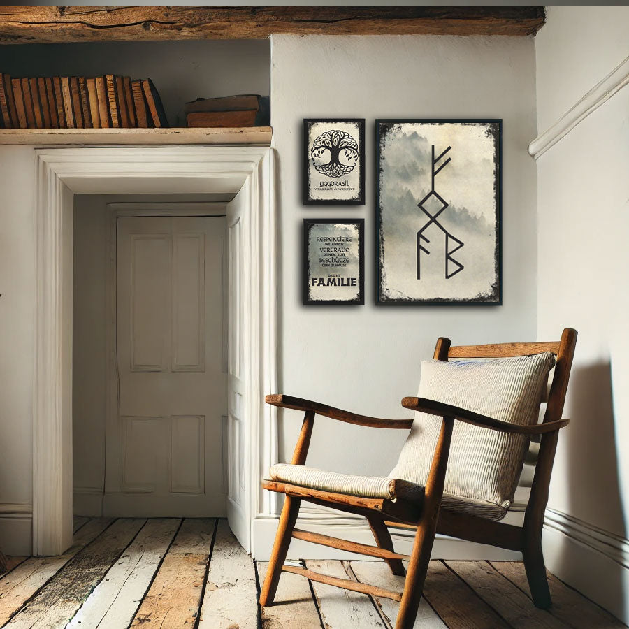 Wandbilder und Wandposter 3er Set Familie