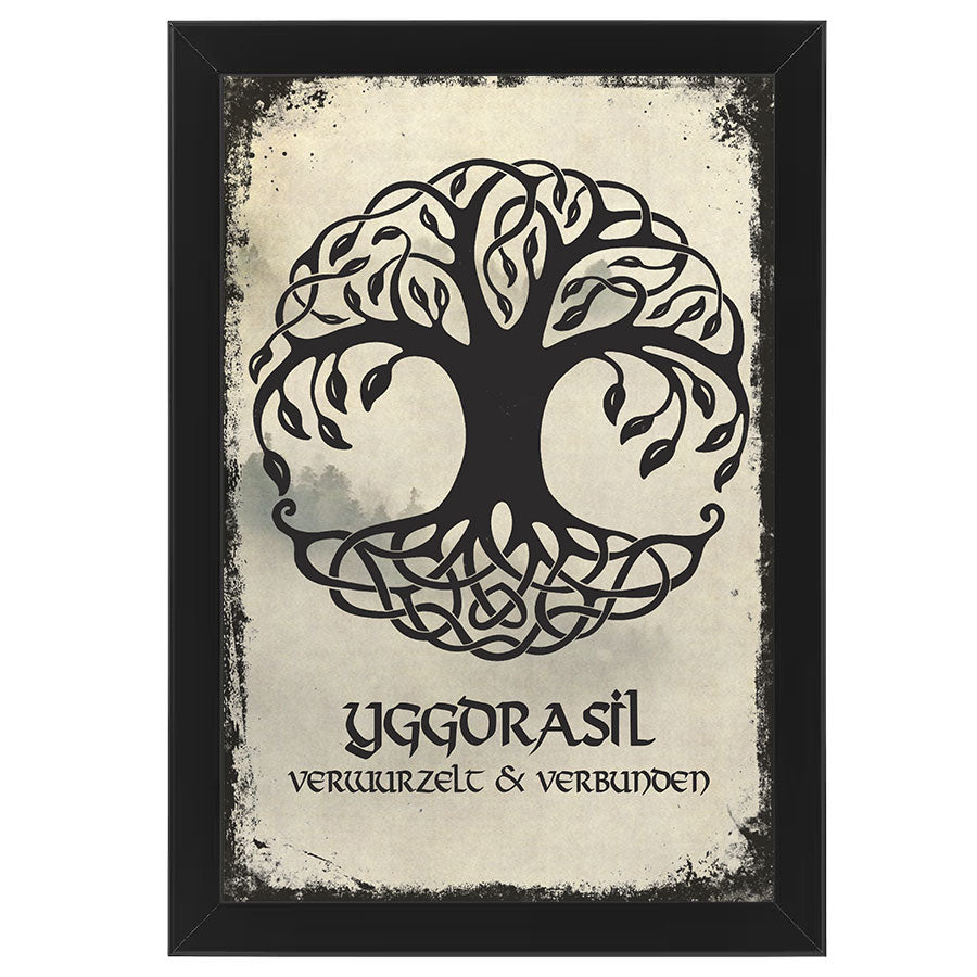 Wikinger Wandbilder und Wandposter Familie Yggdrasil