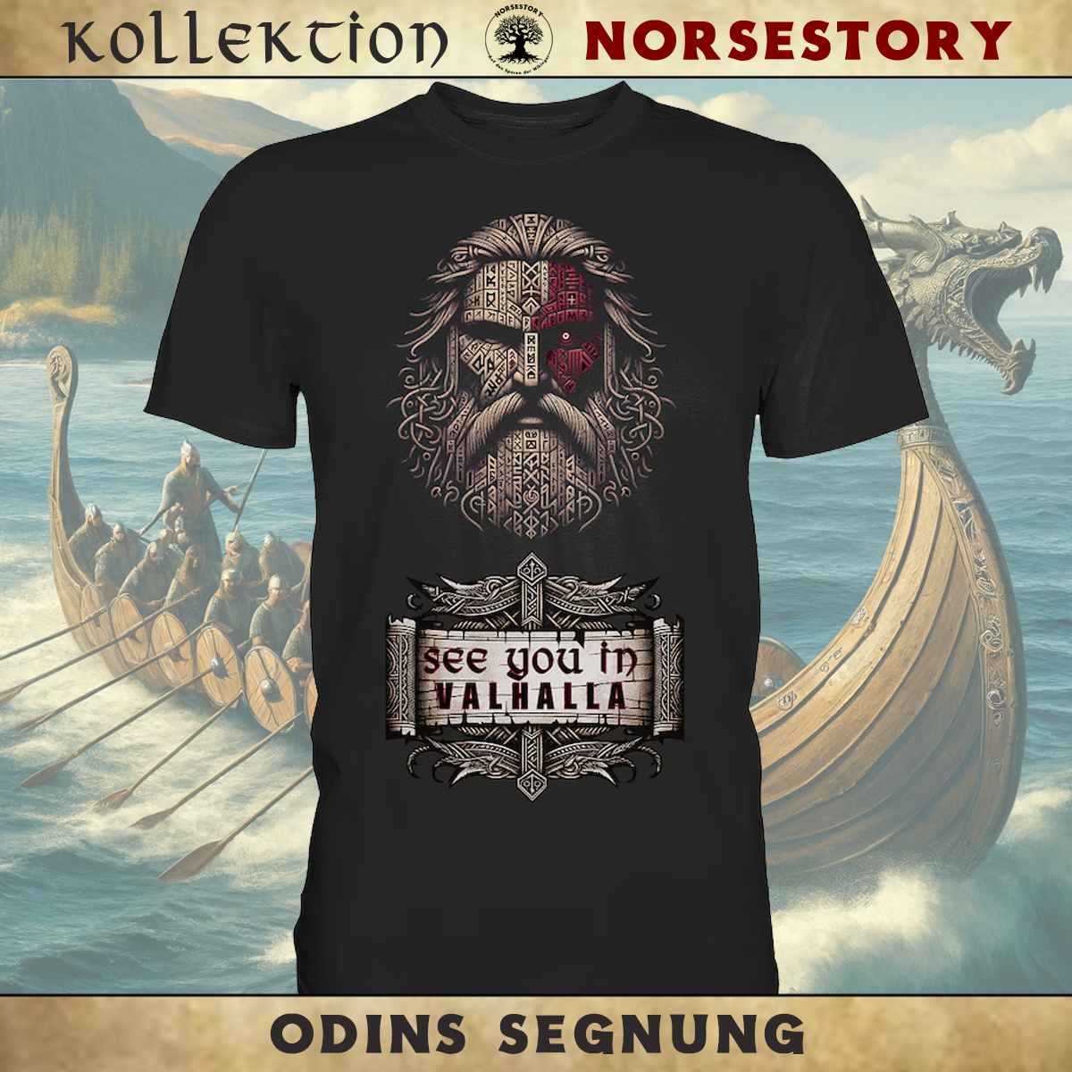 Odin Runen T Shirt Männer