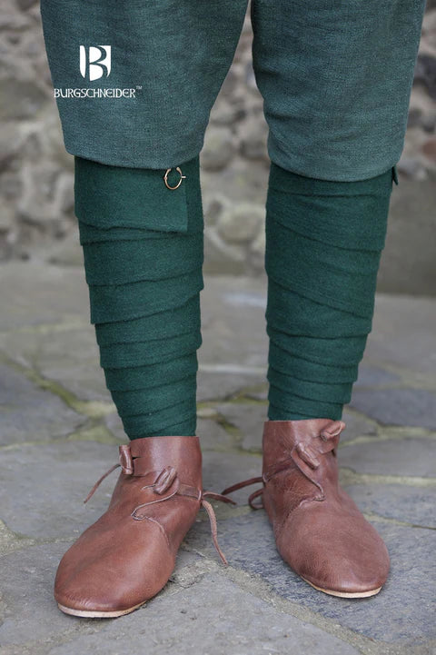 Burgschneider Wadenwickel Wikinger Mittelalter grün