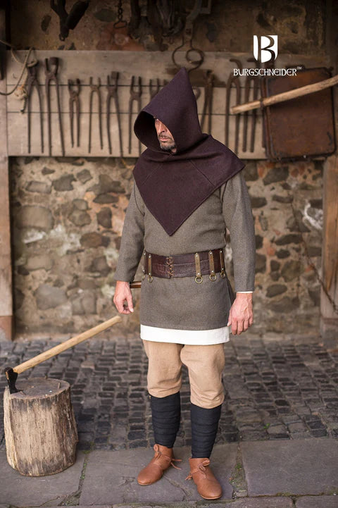 Wikinger Gugel | Mittelalter Gugel | Burgschneider Kapuze braun