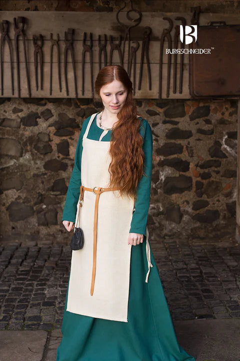Wikinger Mittelalter Trägerkleid Schürzenkleid Oberkleid Burgschneider hanf