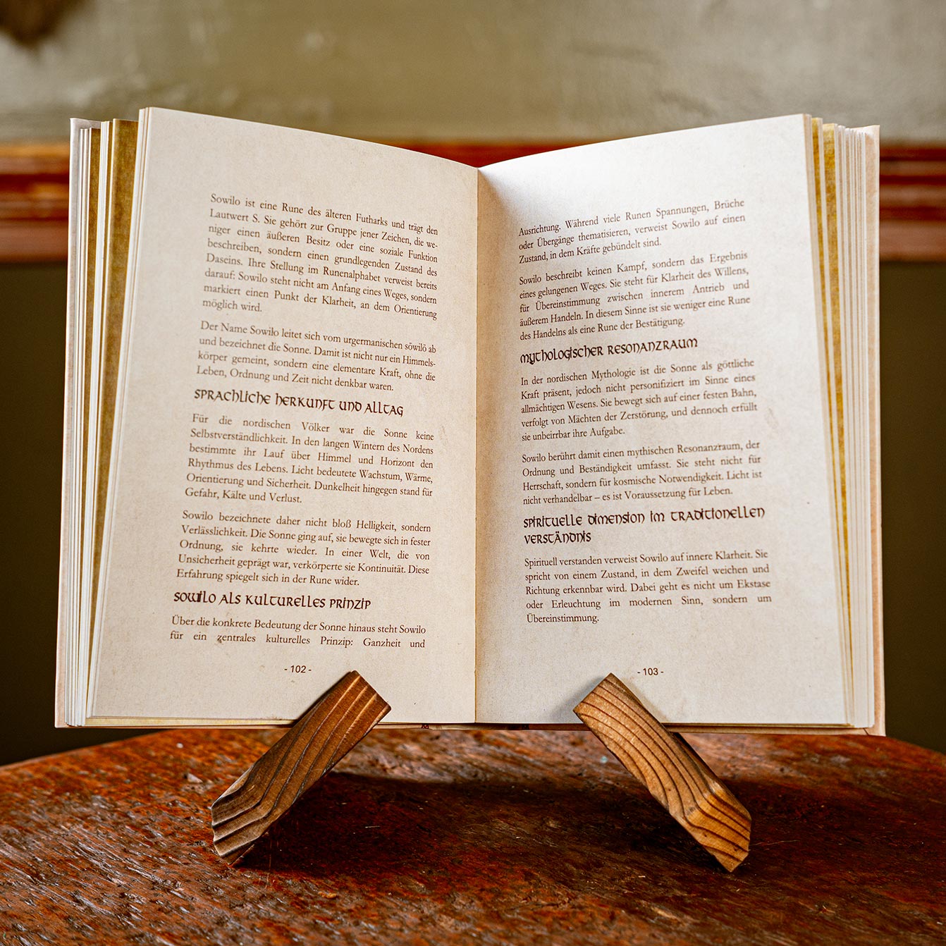 Hardcover Buch nordische Mythologie - Buch 4: Die Lehre der nordischen Runen - Innenansicht