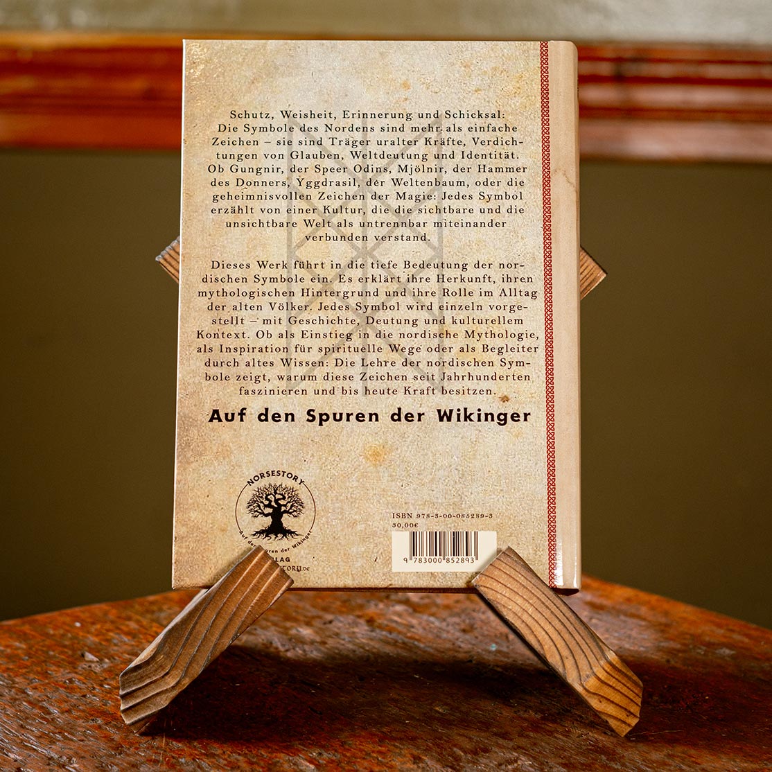 Hardcover Buch nordische Mythologie - Buch 3: Die Lehre der nordischen Symbole - Rückseite