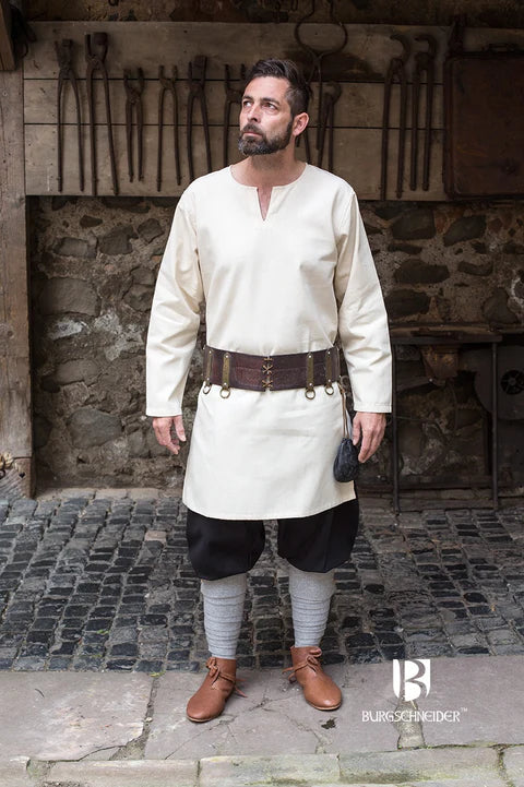 Mittelalter Wikinger Tunika Untertunika Leif Natur