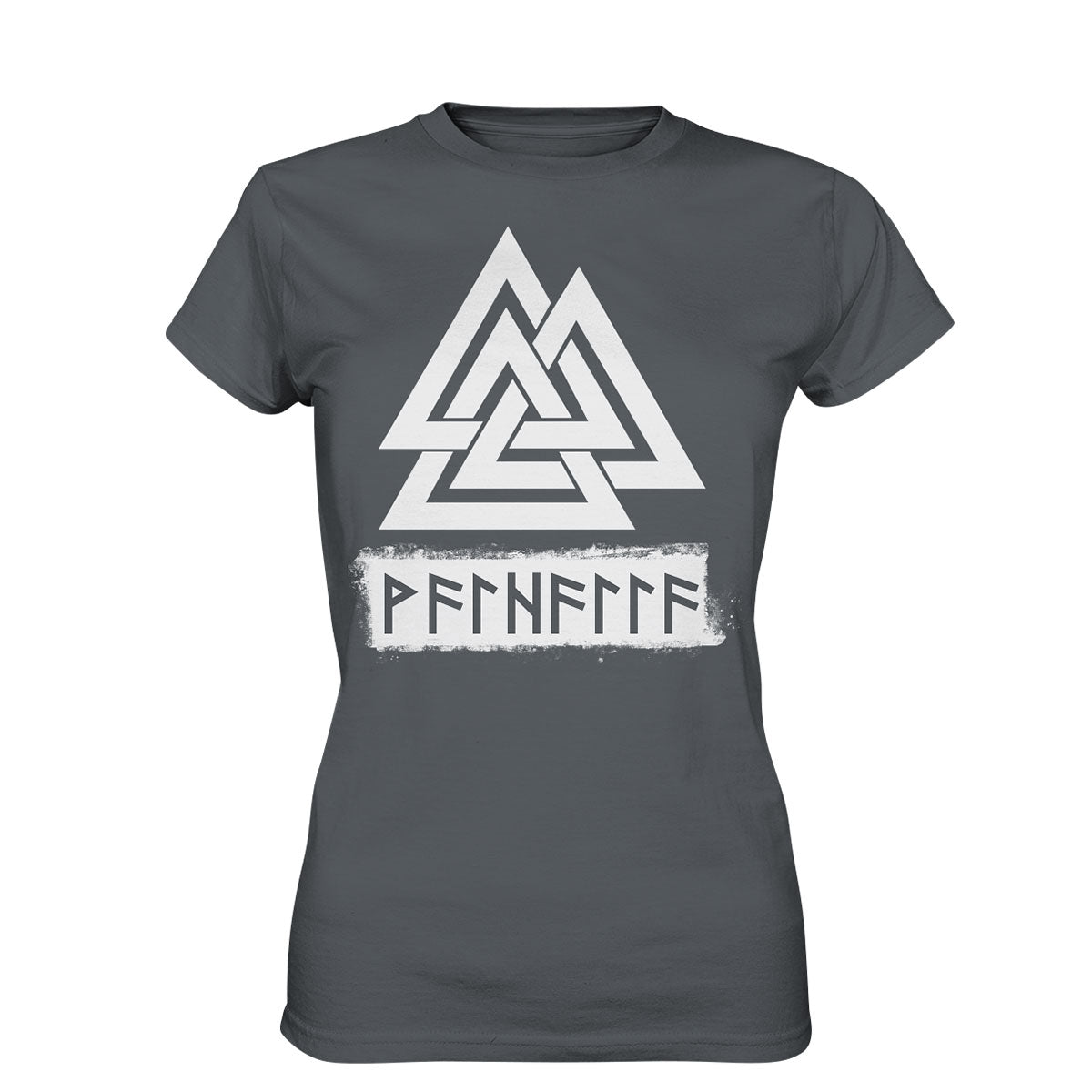 Wikinger Valknut Shirt Frauen Grau
