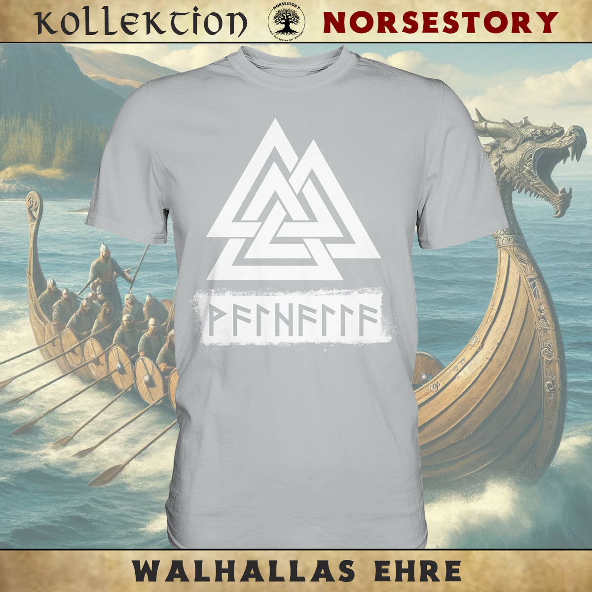 Wikinger Valknut Shirt Männer
